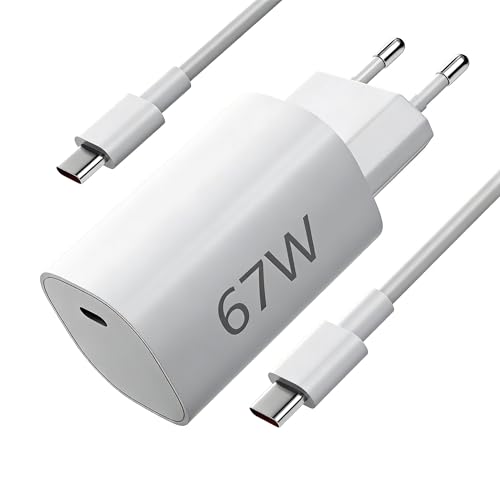Chargeur USB C GaN 67 W pour Xiaomi 15T 15 Pro 14T 14 13 12 13 Lite 12 Lite, Fast Charge pour...