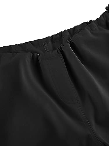 Xineicy Parachute Pants for Women with Pocket Low Rise Adjustable Drawstring Baggy Hiking Pants Loose Trousers with Pockets3