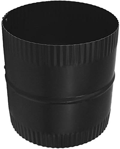 Stove Pipe Starter Joint, Black, 24-Ga., 6 x 6-In.