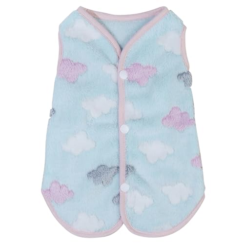 JPETTOペット服 秋冬用 犬服 コート ジャケット 背中開き Dカン付き ドッグウェア もこもこ 犬服 フリース パーカー 柔らかい 猫服 可愛い 防寒 保温 小型犬 中型犬 防寒着 25-01337ブルーL