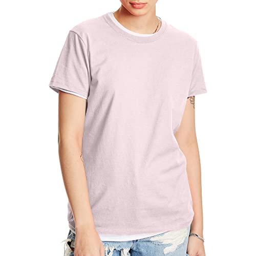 Image of Hanes Women's Perfect-T Crewneck T-Shirt, Lightweight Cotton Short Sleeve Tee for Women