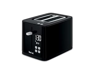 Tefal Smart 'N' Light 2 Slice Digital Toaster TT640840, Black