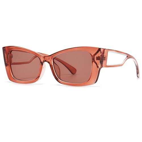 Lunettes de soleil rétro œil de chat noir avec décoration rectangulaire