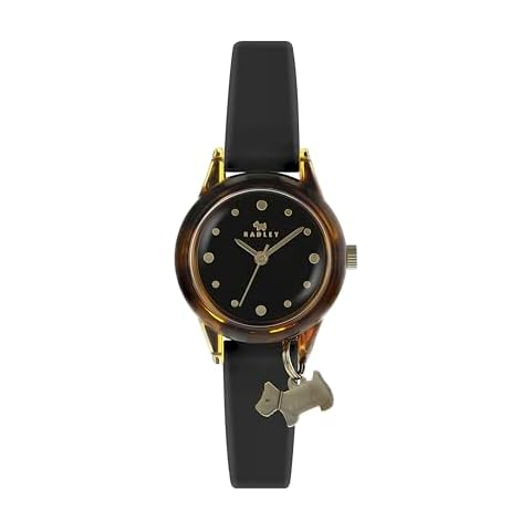 RADLEY Ladies Black Watch with Silicone Strap Cover