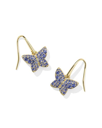 Kendra Scott 14k Gold-Plated Lillia Crystal Drop Earrings in Blue Crystal, Fashion Jewelry for Women