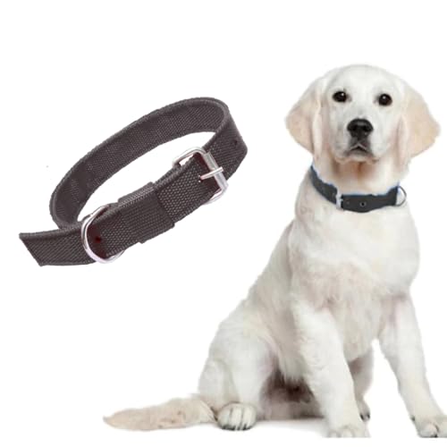Image of Dog Neck Belt Collar, Comfortable, Adjustable Size for 14-23 Kg Pet (Black, Medium)