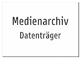 Medienarchiv - Datenträger – Aufkleber A4: 297x210mm – Ohne Grafik, nur Text