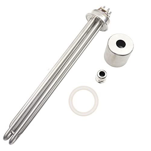 CNTOPHEAT 2 Inch (OD64) Tri-clamp Heating Element for Brewing Electric Immersion Water Heater 5500W 240V Ultra Low Watt Density