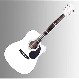 Classic Cantabile guitare acoustique folk set démarrage incl. kit d'accessoires à 4 pièces, blanche – Image 2