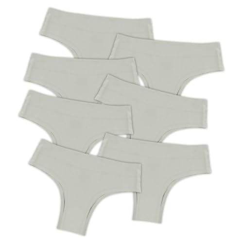Kit 7 Calcinha Tanga Sem Costura Corte a Laser Moda Íntima (BR, Alfa, G, Regular, 7 Cinza Largo)