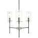 Effimero 3 Light Chandelier | Brushed Nickel Hanging Light Fixture LL-C33-BN
