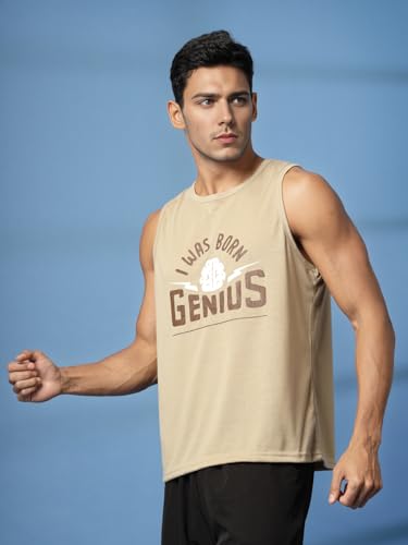 Image of CHKOKKO Sleeveless T Shirts Gym Vest for Men Workout Graphic Printed Premium Cotton Blend Tank Top for Man Running Vest Sando Gym Wear Lightweight Breathable Casual Summer Wear Boys