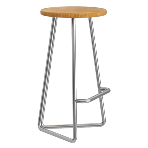 Taburete de Bar de Madera Maciza Acolchado