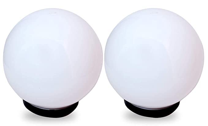 LEGEEN Light 8 Inch Doom Gate Light Gate Light Garden Light Globe Polycarbonate Unbreakable Fancy Round Shape Gate Lamp Pole Pillar Garden Lamps White Pack of -2 Bulb Not Inculded-image-17