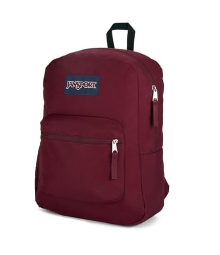 Image of JanSport Cross Town Backpack 17 inch x 12.5 inch x 6 inch - Simple Bag for Everyone with 1 Main Compartment, Front Utility Pocket - Premium Class Accessories - Russet Red