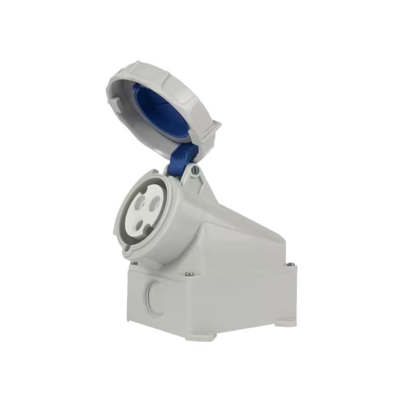 SSDXFJZR Conector de enchufe de aviación impermeable IP67, 3 núcleos, 32 A, trifásico, a prueba de explosiones, enchufe industrial de 220 V (enchufe montado en superficie)
