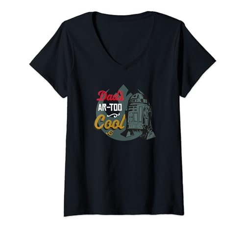 T-shirt Star Wars haut de gamme col V graphisme R2-D2 premium