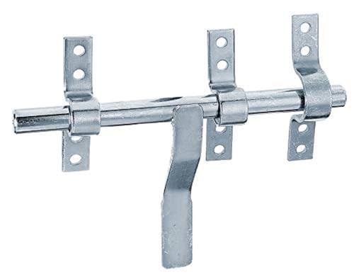Alberts 204501 Verrou de box type Vervelle | avec poignée plate et gâche attachée | zingué | boulon Ø 14 x 190 mm