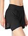 donhobo Damen Sport Shorts Sommer 2 in 1 Kurze Hosen Schnelltrocknende Laufshorts Fitness Joggen und Training Sporthose (Schwarz, M)