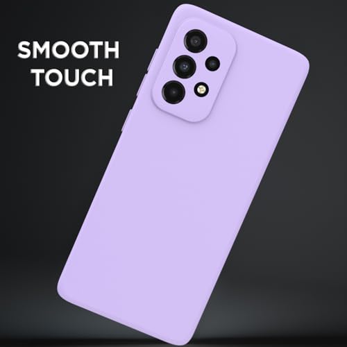 Image of Outlouders Back Cover for Samsung Galaxy A53 5G | Camera Protection | Durable Soft Matte Silicone Bumper Case (Purple)