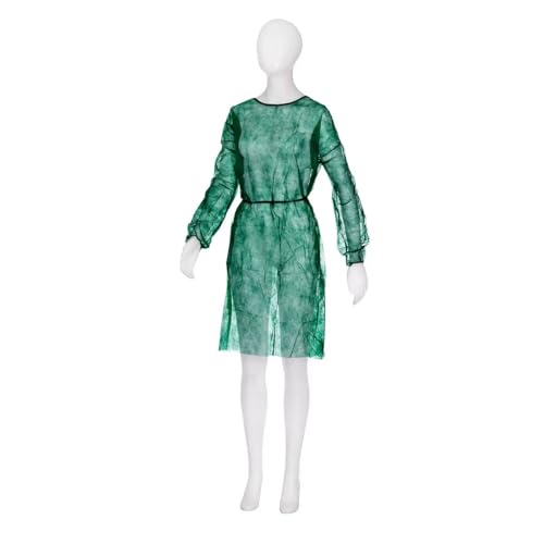 PP Einweg Besucherkittel, Größe M, L, Farbe, dunkelgrün, grün, Vlies, Med-Comfort: Einmalkittel zum Binden mit Gummiband im Ärmel kaufen.