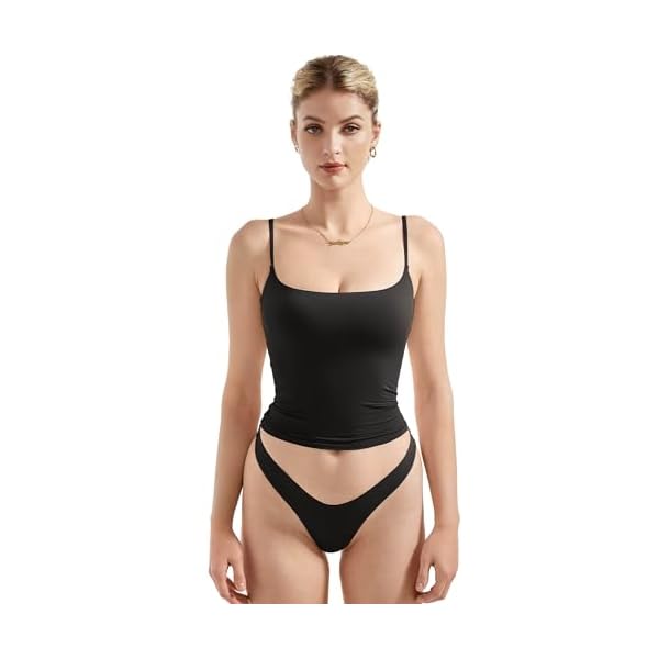 SUUKSESS Women Sexy Square Neck Tank Top Summer Y2K Going Out Basic Cami Shirt