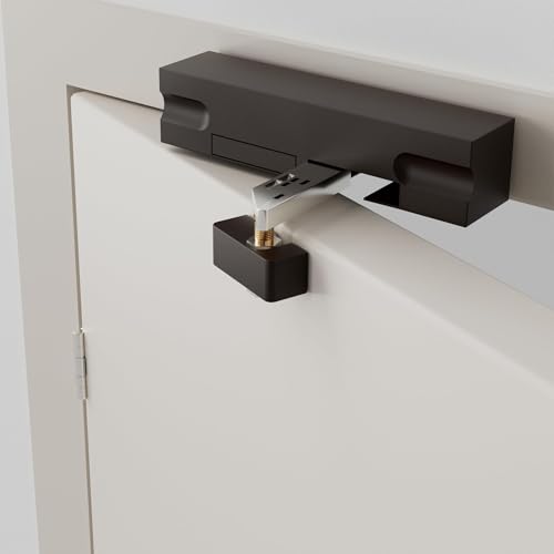 ELECDON 1 Pcs Door Closer Automatic Gate Alloy Silent Buffer Door Closer for for Home and Residential Screen Storm Garage Patio and Room Doors Accessories Easy to Install (Black Style B)