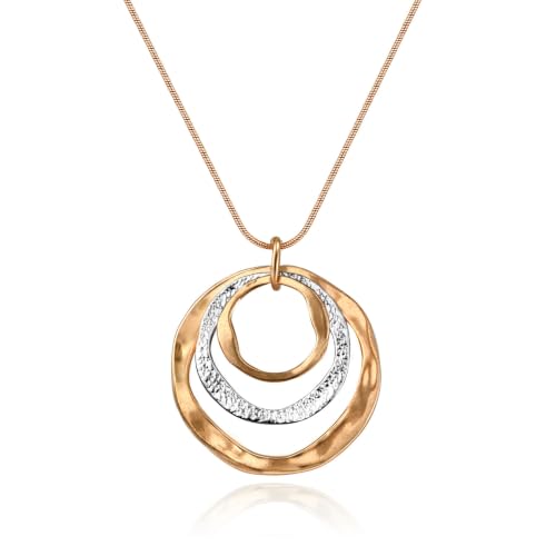 Collier pendentif rond argent anti-allergie style géométrique