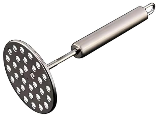 Stainless Steel Potato Masher Manual Hand Press Vegetable Crusher Heavy Duty Kitchen Tool for Cooking Aloo Smasher Metal Utensil Durable Design -01