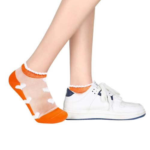 Image of Benefeet Sox Sheer Socks for Women Girls Mesh Ankle Socks Transparent Mesh Lace Sock Cute Thin Nylon See Through Sock