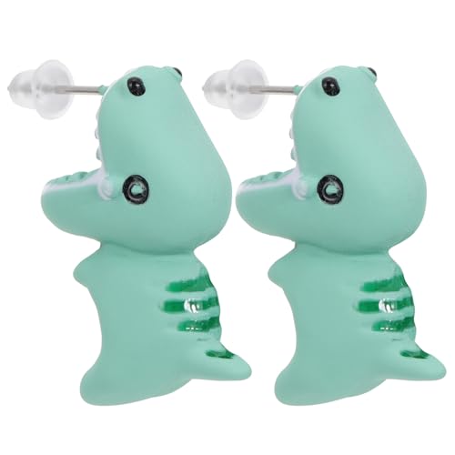 Pendientes de dinosaurio colgantes creativos hechos de arcilla polimérica