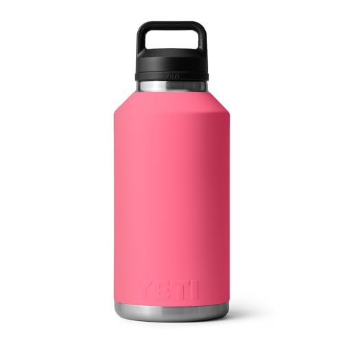 Image of YETI Rambler 64 oz Bottle, Vacuum Insulated, Leakproof, Stainless Steel with Chug Cap, Tropical Pink