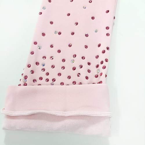 JoyCan Conjunto de treinamento de patinação artística rosa céu estrelado com veludo quente e vestido