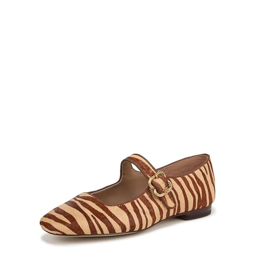 Sam Edelman Women's Michaela Mary Jane Flat, Beechwood Zebra Multi, 5.5