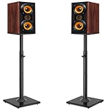 BQKOZFIN スピーカースタンド 高さ80~106cm スピーカー台 スピーカーマウント 耐荷重10kg 日本語説明書付き ブラック【2台1組】