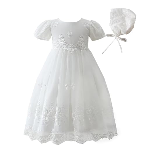 Leideur - Leideur Baby Girl Christening Baptism Dress - Long White Blessing Gown for Weddings (6 Months) - Best Deal on Amazon