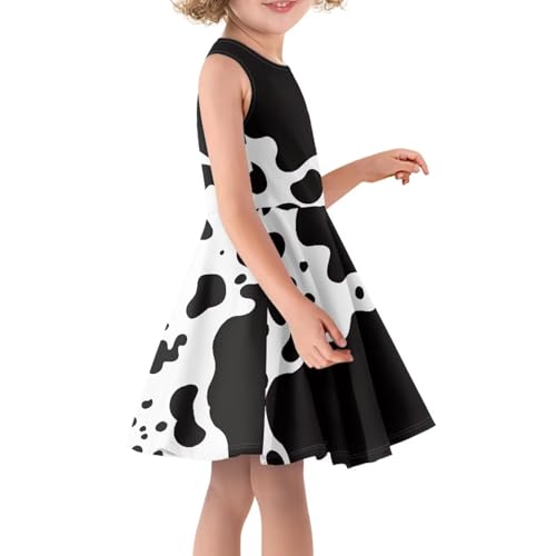 Sleeveless Dress for Girls Midi Length Dresses A-Line Skater Dresses,Size 6-16 Years3