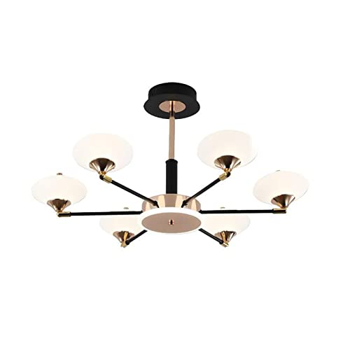 Lustre industriel moderne tricolore dimmable pour illuminer un grand salon