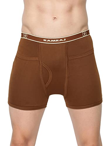 Image of RAMRAJ COTTON Men Cotton Trunks - Multicolor| Outer Elastic Waistband With Double Side Pockets