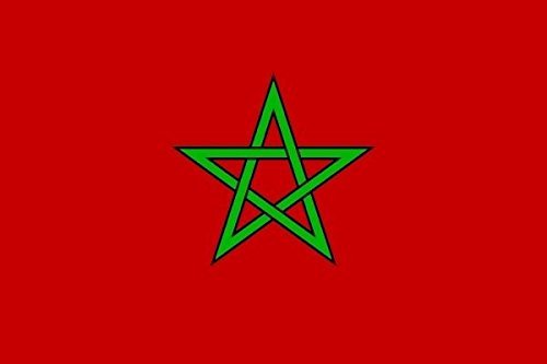 U24 Set Maroc drapeau 8 x 5 cm Autocollant pour voiture Stickers