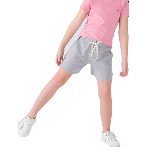 Shorts Infantil Menina Em Malha de Algodão Com Cadarço