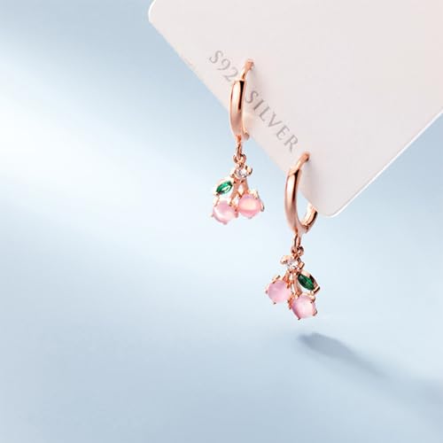 Cute Fruits Earring for Women,Sweet Strawberry Cherry Drop Earrings,Weird Funny Fruits Hoop Earring Summer Jewelry3