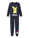 NAME IT Jungen Nkmnash Pokemon Nightset Noos Sky Schlafanzug, Dark Sapphire, 110-116 EU