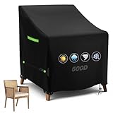 Matériau 600D : housse de chaise empilable en Oxford 600D haute densité et dotée d'un revêtement en PVC imperméable pour bloquer 98 % des rayons UV, et les coutures sont particulièrement imperméables pour résister à une pression d'eau allant jusqu'à 20 000 mm. Par rapport au 420D, le 600D a une excellente résistance à la déchirure, est épais, durable et ne se décolore pas facilement. Protège votre chaise de jardin du soleil, des rayons UV, de la pluie, de la neige, du vent fort, des feuilles et de la poussière et offre une protection toute l'année.
