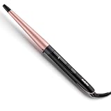 BaByliss Rizador Conico Rose Quartz - Tenacilla de pelo de 13-25 mm, Ondas sueltas, Rizos naturales, barril cerámico, Peinados fáciles, 6 temperaturas de 160°C a 210°C, Rizador de pelo Rosa, C454E