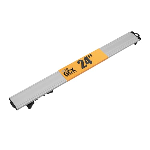 Image of ProGrip GCX Edge 24 inch Clamp Guide Modular Extendable Track for Circular Saws, Routers & Jigsaws -Aluminum Cutting Guide with Locking Handle