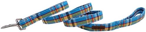 Unique style paws Dog Leashes Heavy Duty Comfortable Handle Dog Leashes with Metal Buckle for X-Small Small Medium Large Dogs Blue Plaid image 5