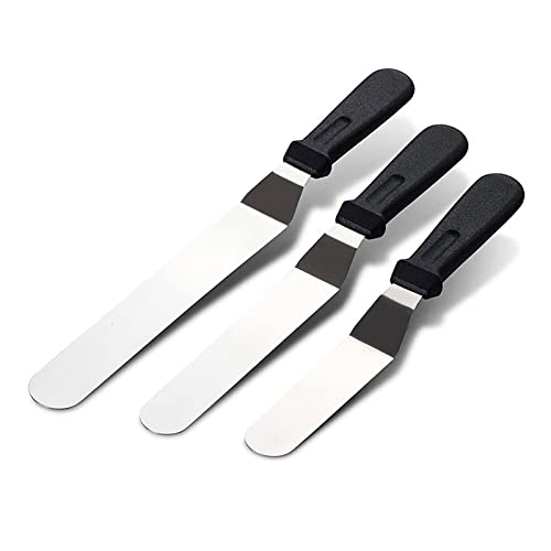 Angled Pallets Set of 3 Cake Spatulas for Cake Decoration Baking Angle Palette Cake Knife