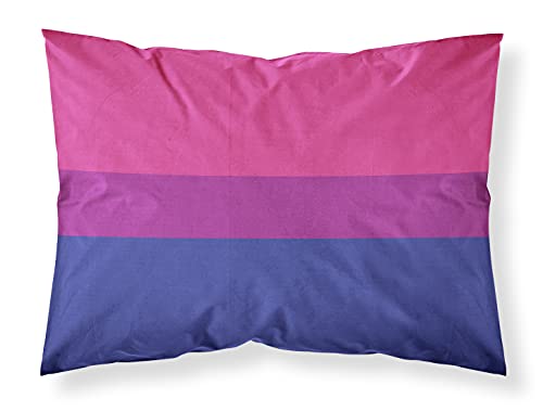 Caroline's Treasures CK8011PILLOWCASE Bisexual Pride Fabric Standard Pillowcase Lightweight Super Soft Easy Care Decorative Artwork Pillowcase, Standard