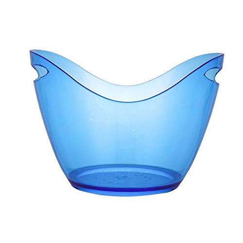 Cubo de hielo de plástico transparente grande acrílico para cerveza, champán, vino tinto y vino, cubo de hielo especial, apto para fiestas, exteriores, camping, cubitos de hielo